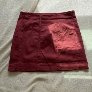 maroon skirt